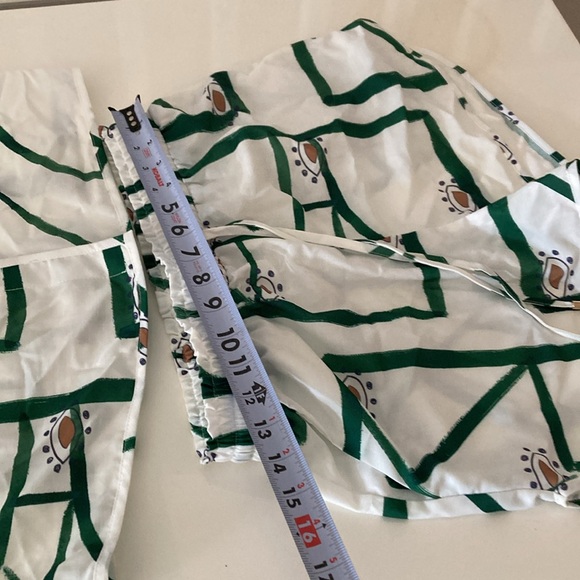 Revolve Commense Two Piece Matching Green White Print Set Women's small - Picture 12 of 13